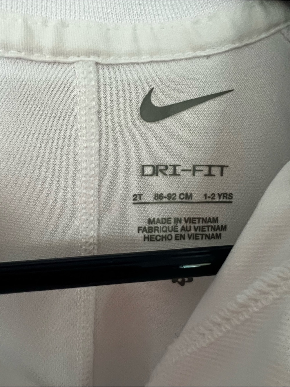 Nike White Dri-FIT Polo with Black Swoosh - Kids - Picture 3 of 7